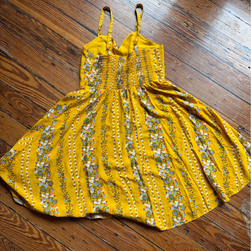 Old Navy Mustard Yellow Smocked Top